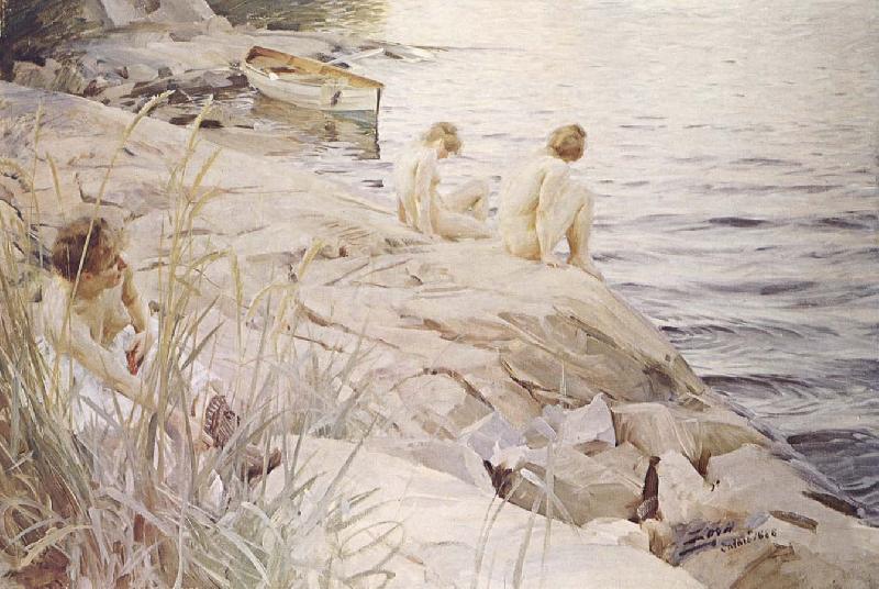 Anders Zorn ute Sweden oil painting art